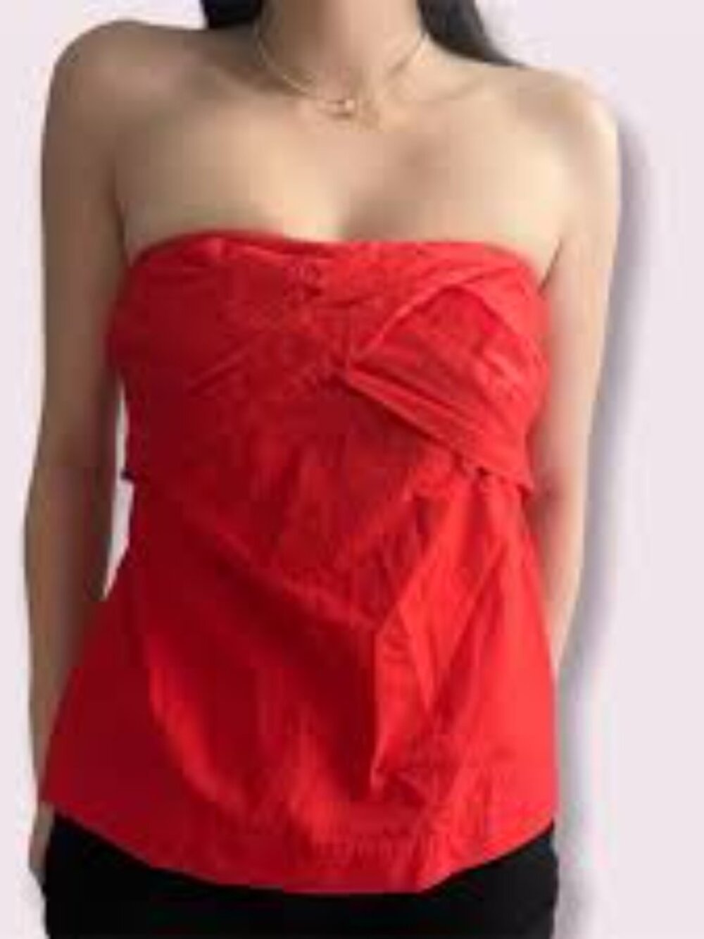 J.‎ Crew Vibrant Orange Strapless Blouse Size 14